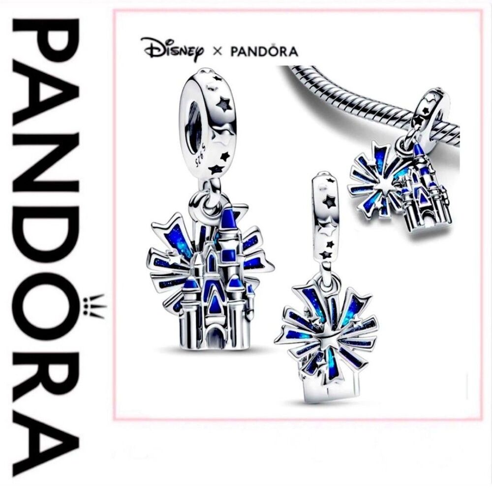 NWOT Pandora x Disney Parks Cinderella Castle Fireworks Dangle Charm